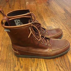 Sebago leather brown boots